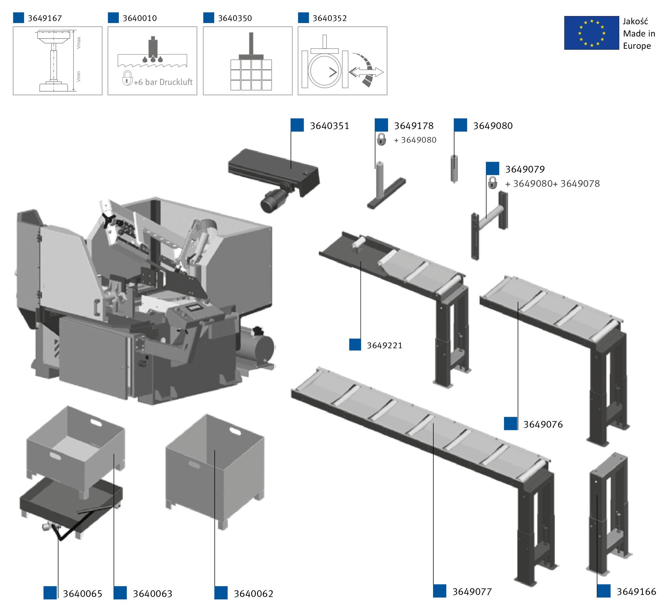 BMBS 230 x 280 CNC-G Dodatki